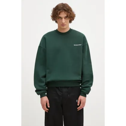 Zdjęcie MKI MIYUKI ZOKU bluza Uniform Crewneck Sweat męska kolor zielony z nadrukiem UNIFORM.CREWNECK.SWEAT