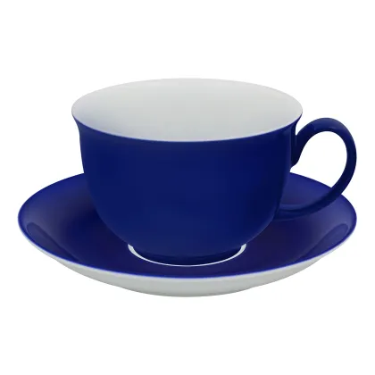 Picture Navy blue breakfast cup and saucer from the unique Colors - Vista Alegre collection
