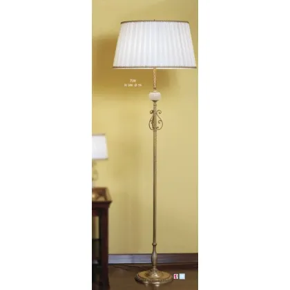 Zdjęcie Wyjątkowa lampa podłogowa ze szklaną misą Murano i plisowanym kloszem – Il Paralume Marina