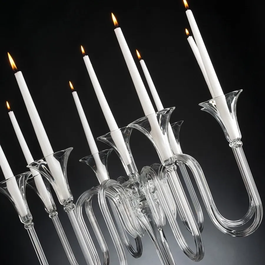 picture 5 Classic glass candlestick with nine arms