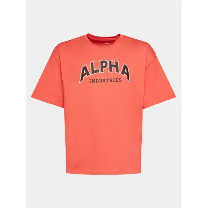 Zdjęcie Alpha Industries T-Shirt College 146501 Czerwony Relaxed Fit