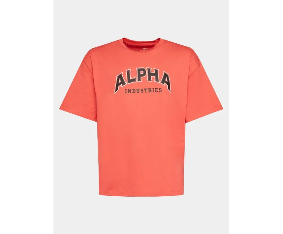 obrazek 1 Alpha Industries T-Shirt College 146501 Czerwony Relaxed Fit