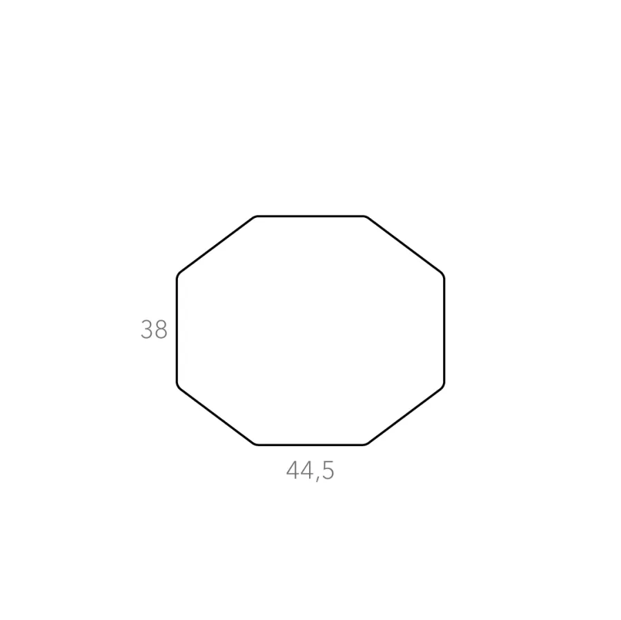 obrazek 5 Ośmiokątna podkładka stołowa 44,5x38 cm w kolorze cappuccino i czekoladowym