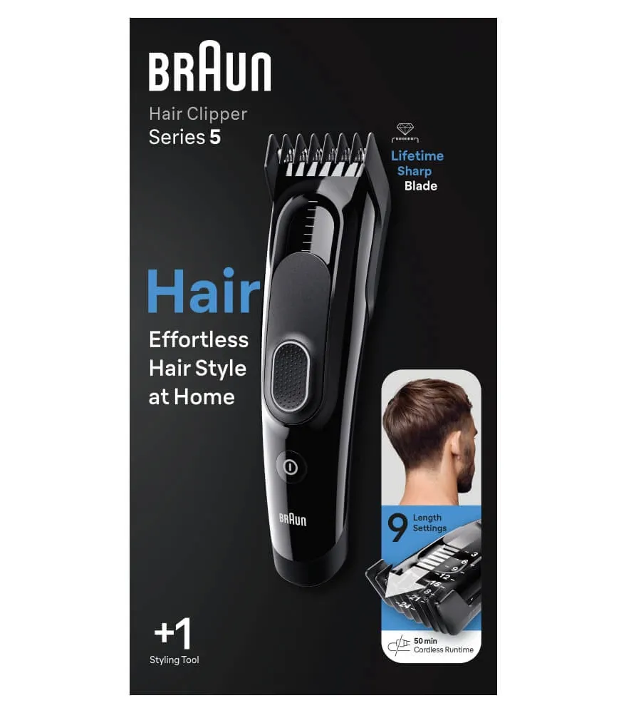obrazek 1 Braun HC5310 Hair Clipper Box BlkGl 1CT