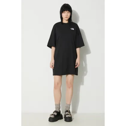 Zdjęcie The North Face sukienka W S/S Essential Oversize Tee Dress kolor czarny mini oversize NF0A87NFJK31