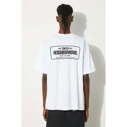 Zdjęcie NEIGHBORHOOD t-shirt Tee SS-1 męski kolor biały gładki 241PCNH.ST01