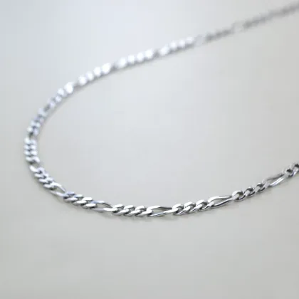 Picture Elegant men's chain in white gold (50 cm)