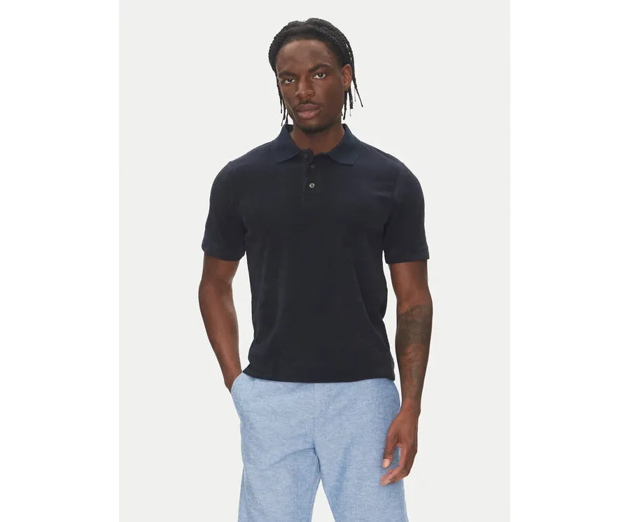 obrazek 1 Lindbergh Polo 30-404263 Granatowy Relaxed Fit