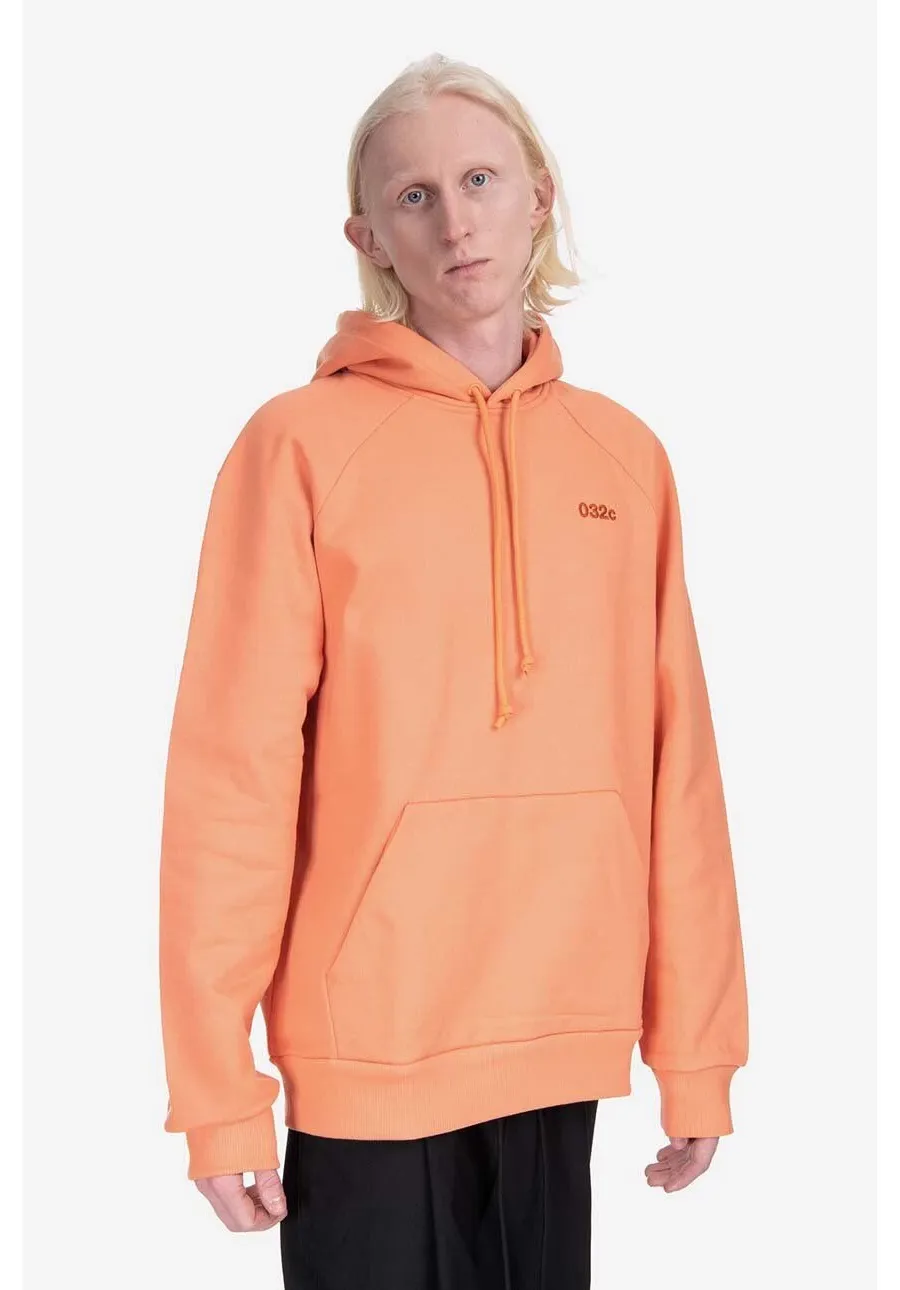 obrazek 1 032C bluza bawełniana Terra Reglan Hoodie kolor pomarańczowy z kapturem gładka SS23.C.2031-ORANG