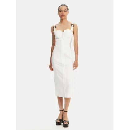Zdjęcie Versace Jeans Couture Sukienka koktajlowa 78HAO951 Biały Slim Fit