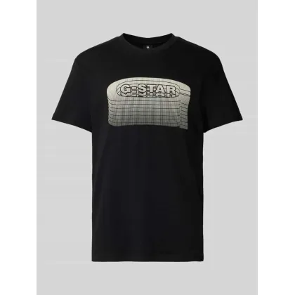Zdjęcie T-shirt z prążkowanym okrągłym dekoltem