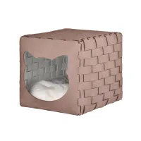 Zdjęcie Domek dla kota 35x40x35 cm w kolorze złamanego pudrowego różu