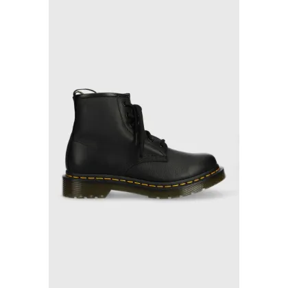 Zdjęcie Dr. Martens workery skórzane 101 damskie kolor czarny na platformie DM30700001