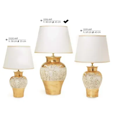 Picture A large, golden lamp with a bas-relief - Valle d'oro Patchi