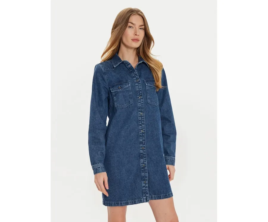obrazek 1 Noisy May Sukienka jeansowa New Signe 27034106 Granatowy Relaxed Fit