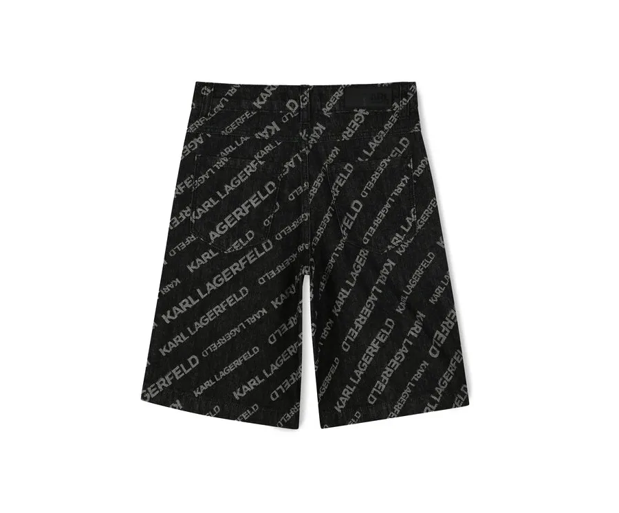 obrazek 1 Karl Lagerfeld Kids Szorty jeansowe Z30415 D Czarny Regular Fit