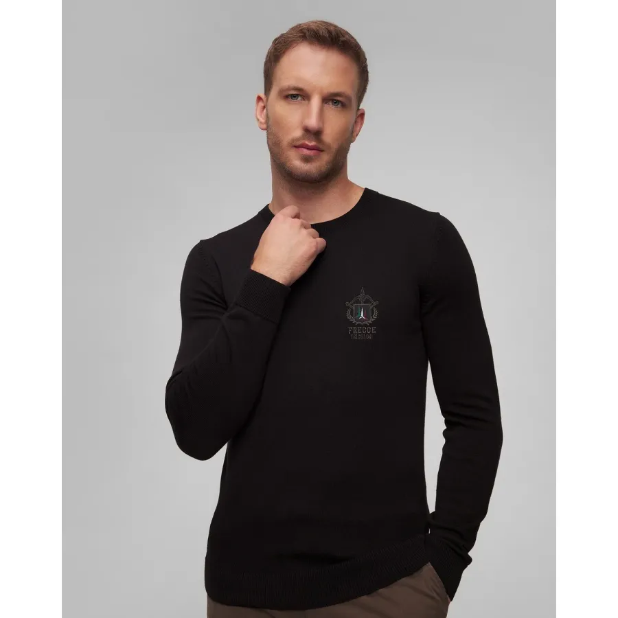 obrazek 1 Czarny Sweter Męski Aeronautica Militare