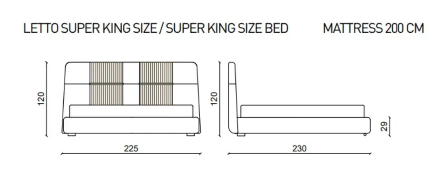 obrazek 4 Włoskie, nowoczesne łóżko Omer, super king size - Ulivi Salotti