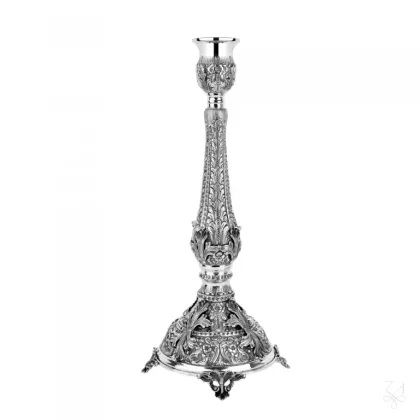 Zdjęcie Luksusowy pojedynczy srebrny świecznik Signature - Zaramella Argenti