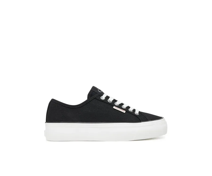 obrazek 1 Calvin Klein Jeans Tenisówki Vulc Flatform Ctn Logo Tag YW0YW01838 Czarny