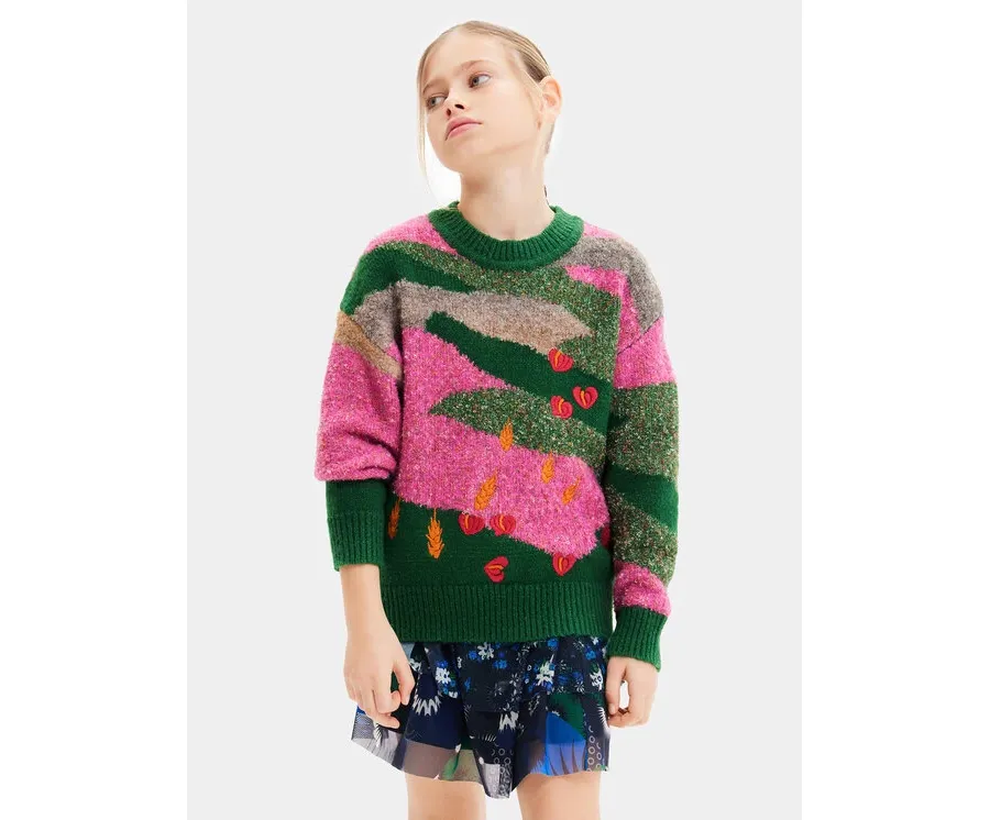 obrazek 1 Desigual Sweter 23WGJF05 Kolorowy Regular Fit
