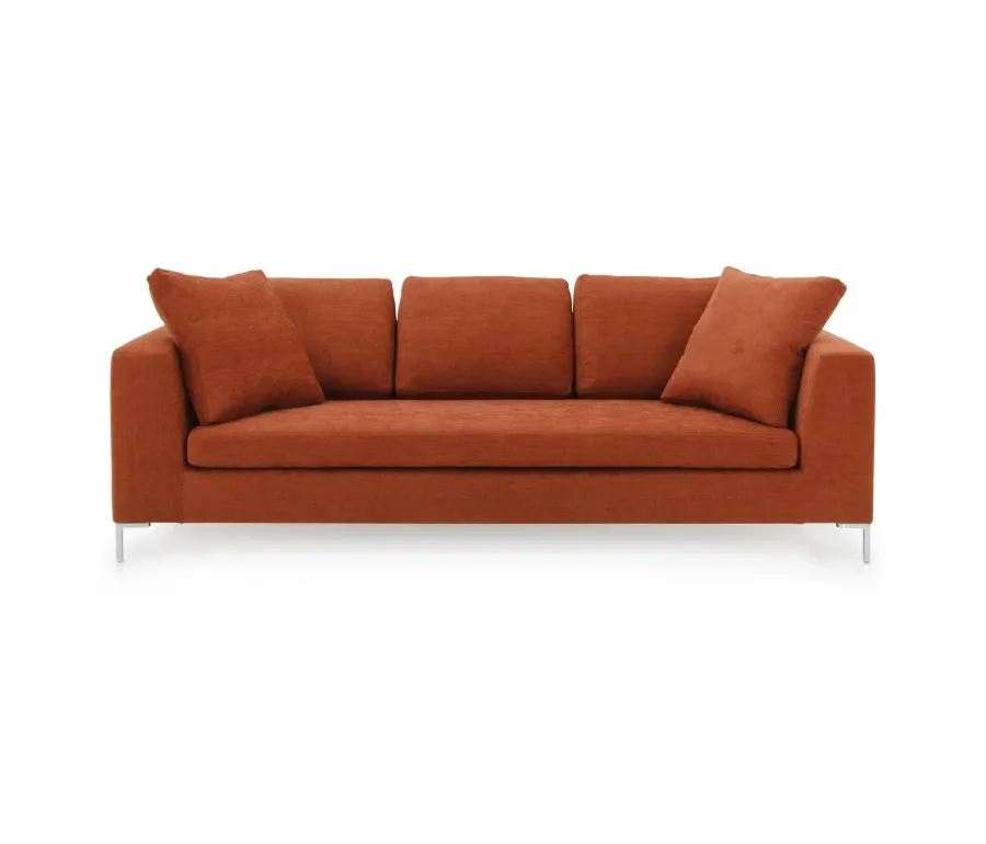 obrazek 1 Pomarańczowa wygodna sofa 4-osobowa w nowoczesnym stylu - Sevensedie