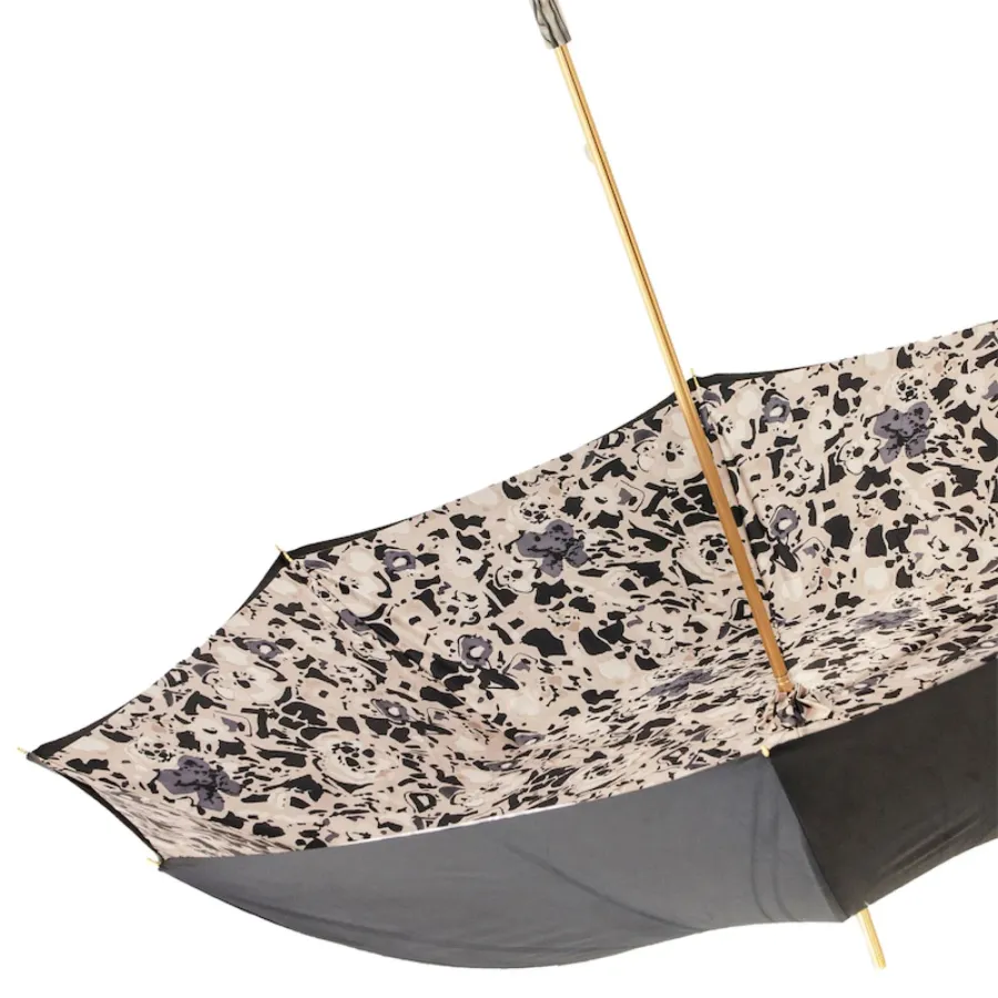 obrazek 6 Klasyczny parasol damski w kolorze czarno-beżowym – Pasotti