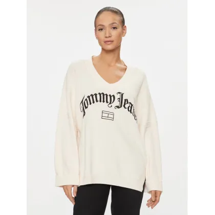 Zdjęcie Tommy Jeans Sweter Grunge DW0DW16530 Écru Oversize