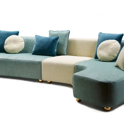 Zdjęcie Oryginalna i modułowa sofa o wyrazistym, kreatywnym charakterze H.78xL.186xP.93 cm