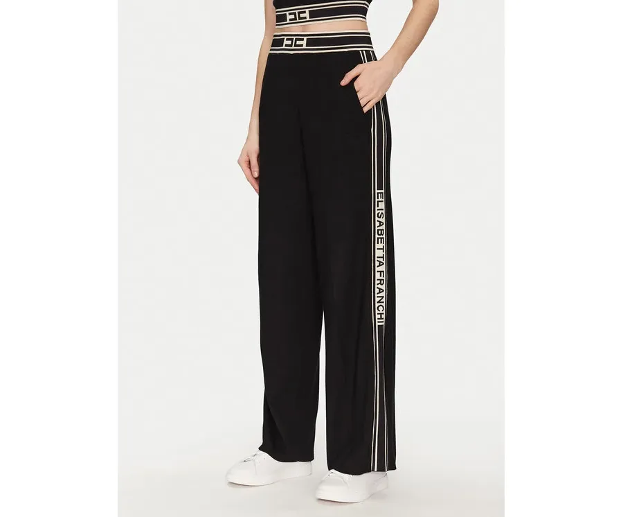 obrazek 1 Elisabetta Franchi Spodnie dresowe KP-65S-51E2 Czarny Regular Fit