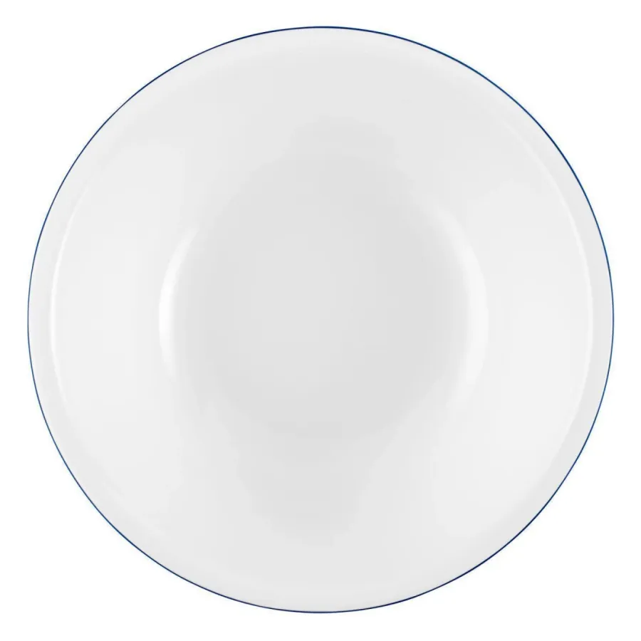obrazek 2 Biała duża porcelanowa okrągła miska z niebieską obwódką - Seltmann Weiden