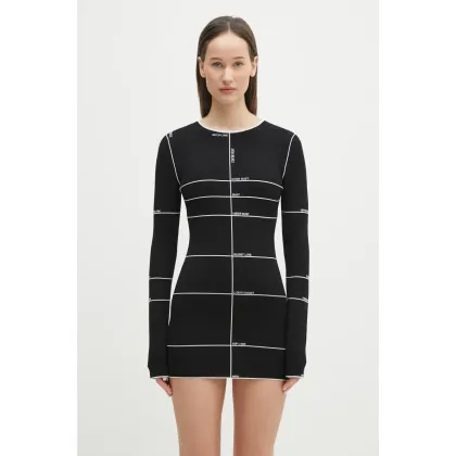 Zdjęcie VETEMENTS sukienka Knitted Mini kolor czarny mini dopasowana WA66KN100X