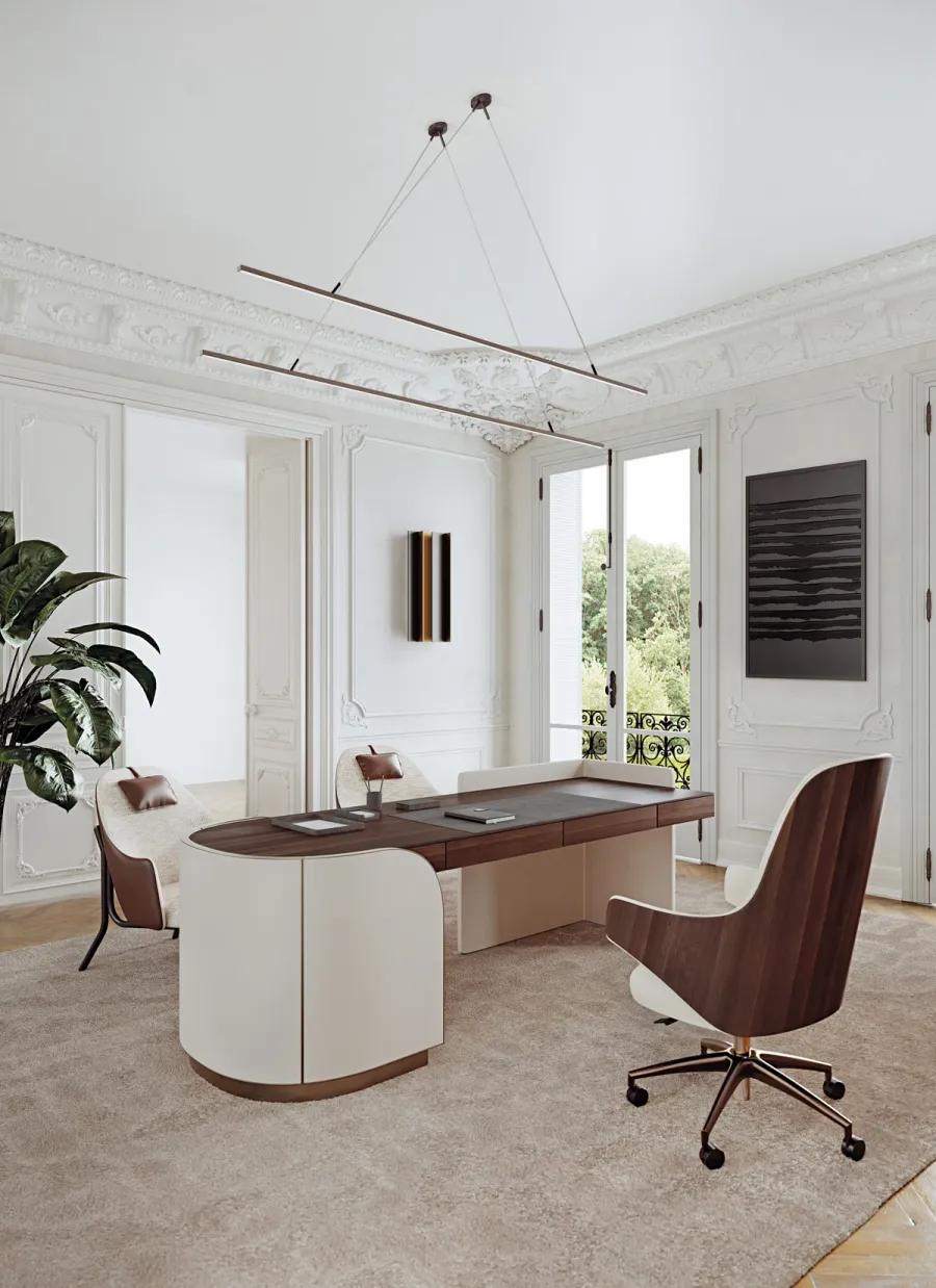 obrazek 24 Eleganckie włoskie biurko w stylu modernistycznym - do gabinetu lub biura