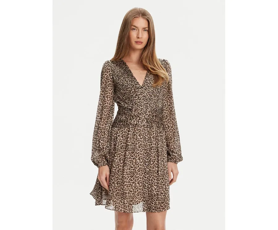 obrazek 1 Guess Sukienka koktajlowa W5YK20 WDW82 Beżowy Regular Fit