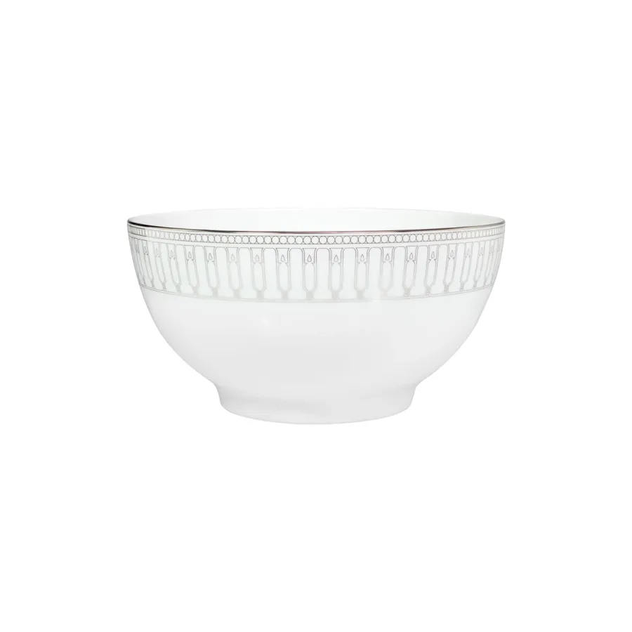 obrazek 1 Stylowa okrągła miska do sałatek 24 cm wykonana z najwyższej jakości porcelany - Porcel