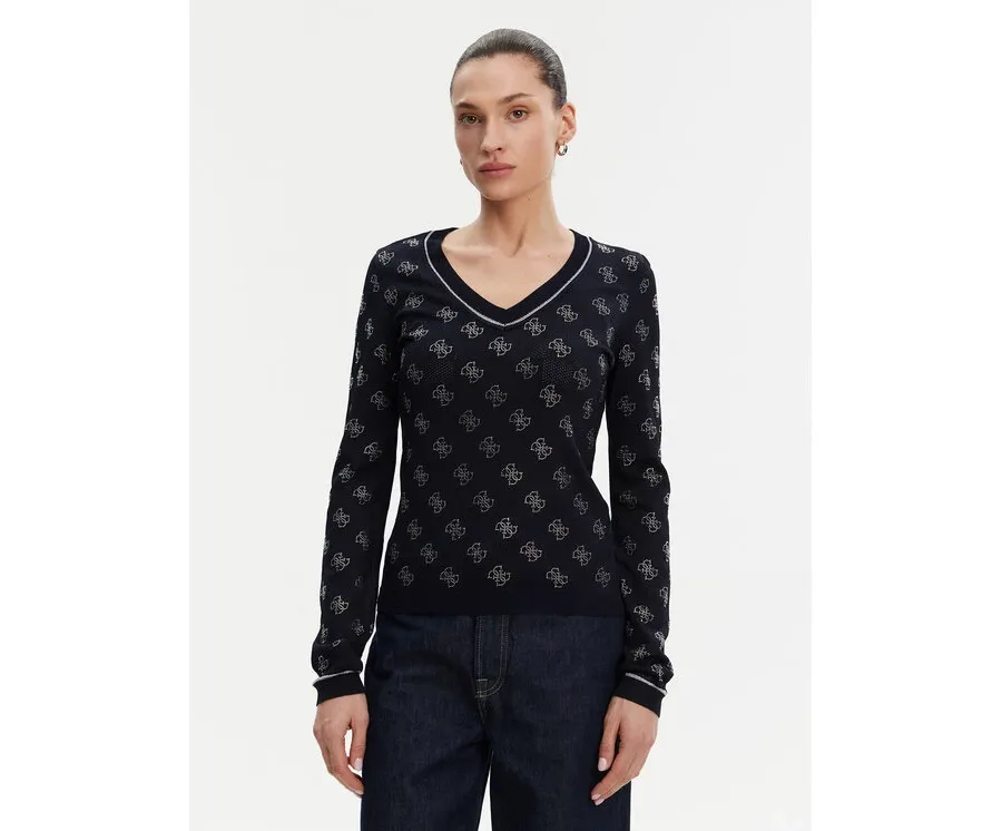 obrazek 1 Guess Sweter W5GR07 Z3D60 Granatowy Regular Fit