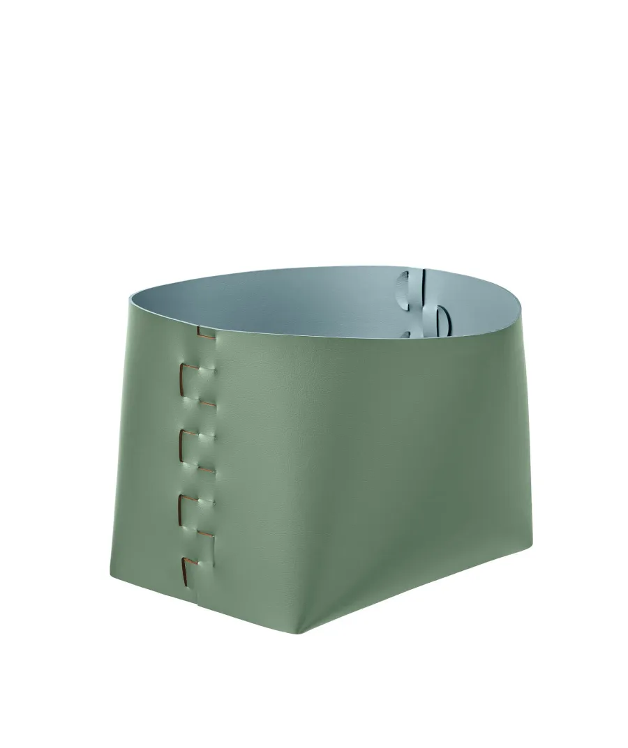 obrazek 1 Ekskluzywny kosz Helena 35x30xH26 cm w unikalnym kolorze liści eukaliptusa