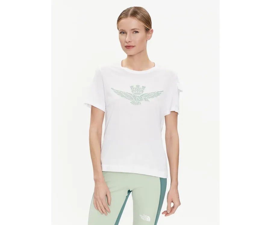 obrazek 1 Aeronautica Militare T-Shirt 241TS2223DJ510 Biały Comfort Fit