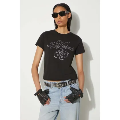 Zdjęcie Kenzo t-shirt bawełniany Constellation Classic damski kolor czarny FE62TS1444SO.99J