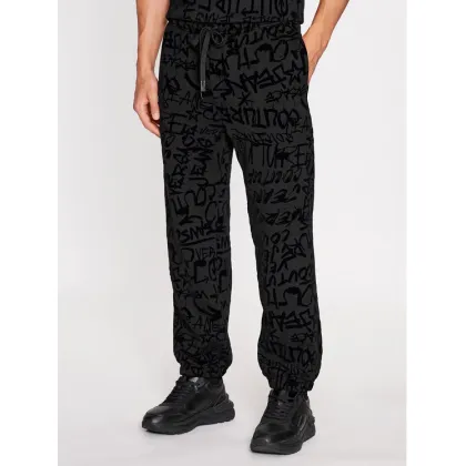 Zdjęcie Versace Jeans Couture Spodnie dresowe 75GAA315 Czarny Regular Fit