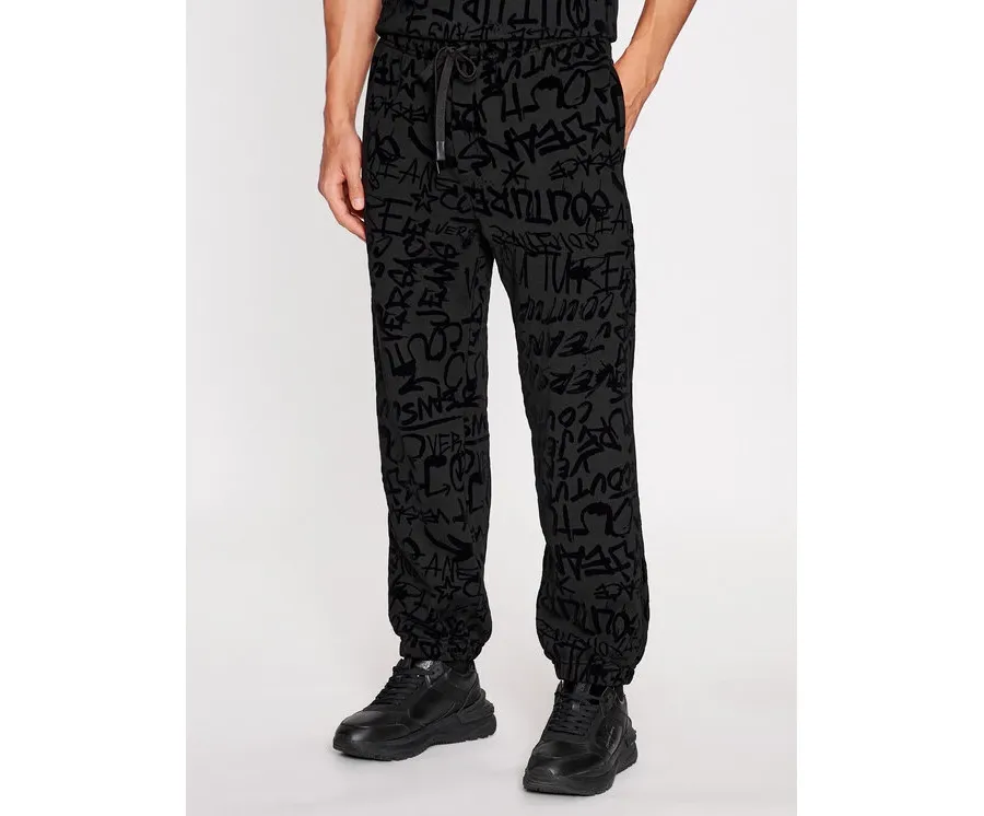 obrazek 1 Versace Jeans Couture Spodnie dresowe 75GAA315 Czarny Regular Fit