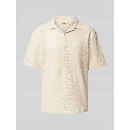 Zdjęcie Koszula casualowa o kroju regular fit z ażurowym wzorem model ‘HARRY’