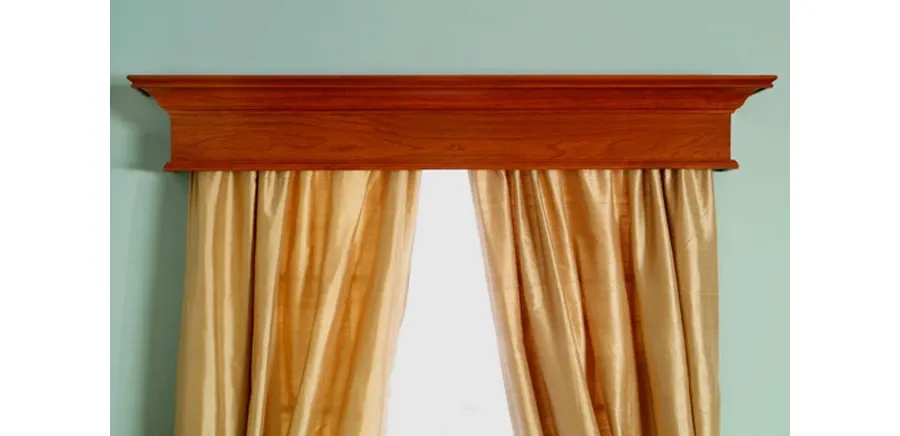 obrazek 3 Elegancki Salonowy Karnisz podwójny szeroki lakier sosna 220 cm