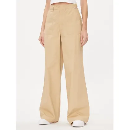 Zdjęcie Tommy Jeans Spodnie materiałowe Claire DW0DW17314 Beżowy Wide Leg