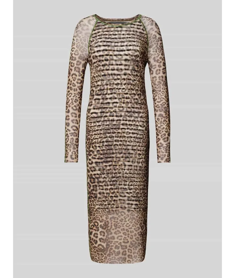 obrazek 1 Sukienka midi z okrągłym dekoltem