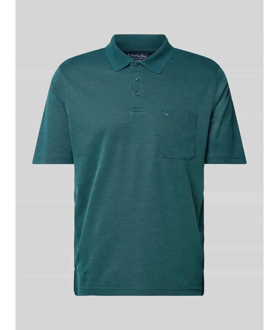 obrazek 1 Koszulka polo o kroju regular fit z kieszenią na piersi