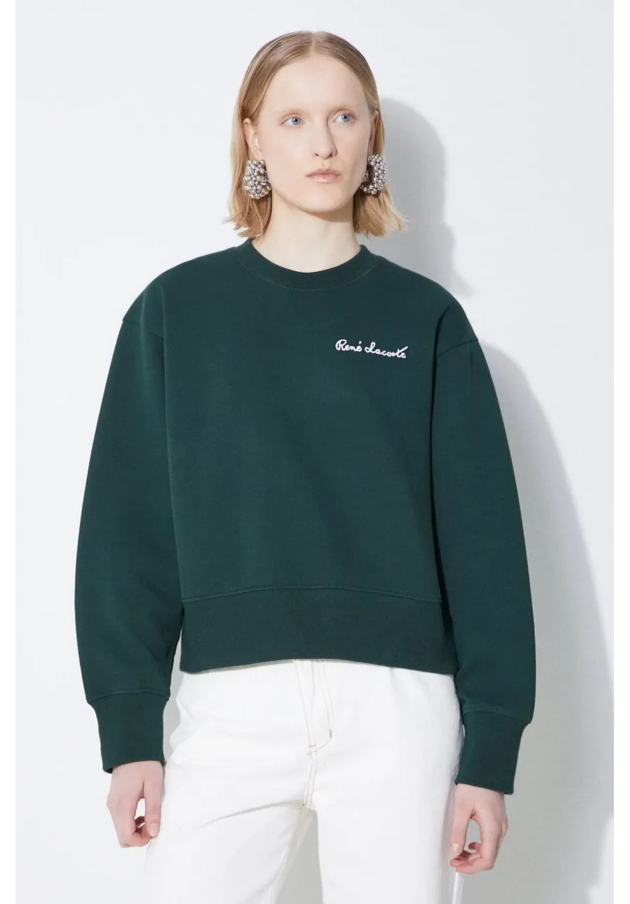 obrazek 1 Lacoste bluza damska kolor zielony gładka SF7261