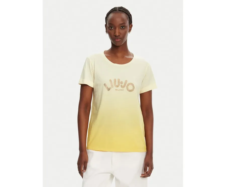 obrazek 1 Liu Jo T-Shirt TA5267 JS923 M9114 Żółty Regular Fit