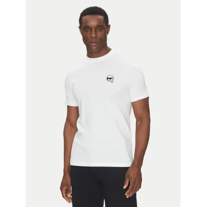 Zdjęcie KARL LAGERFELD T-Shirt 755710 500224 Biały Regular Fit