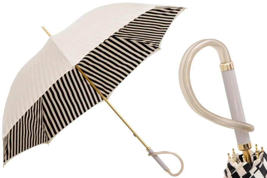obrazek 1 Stylowy parasol damski w kolorze kości słoniowej - Pasotti